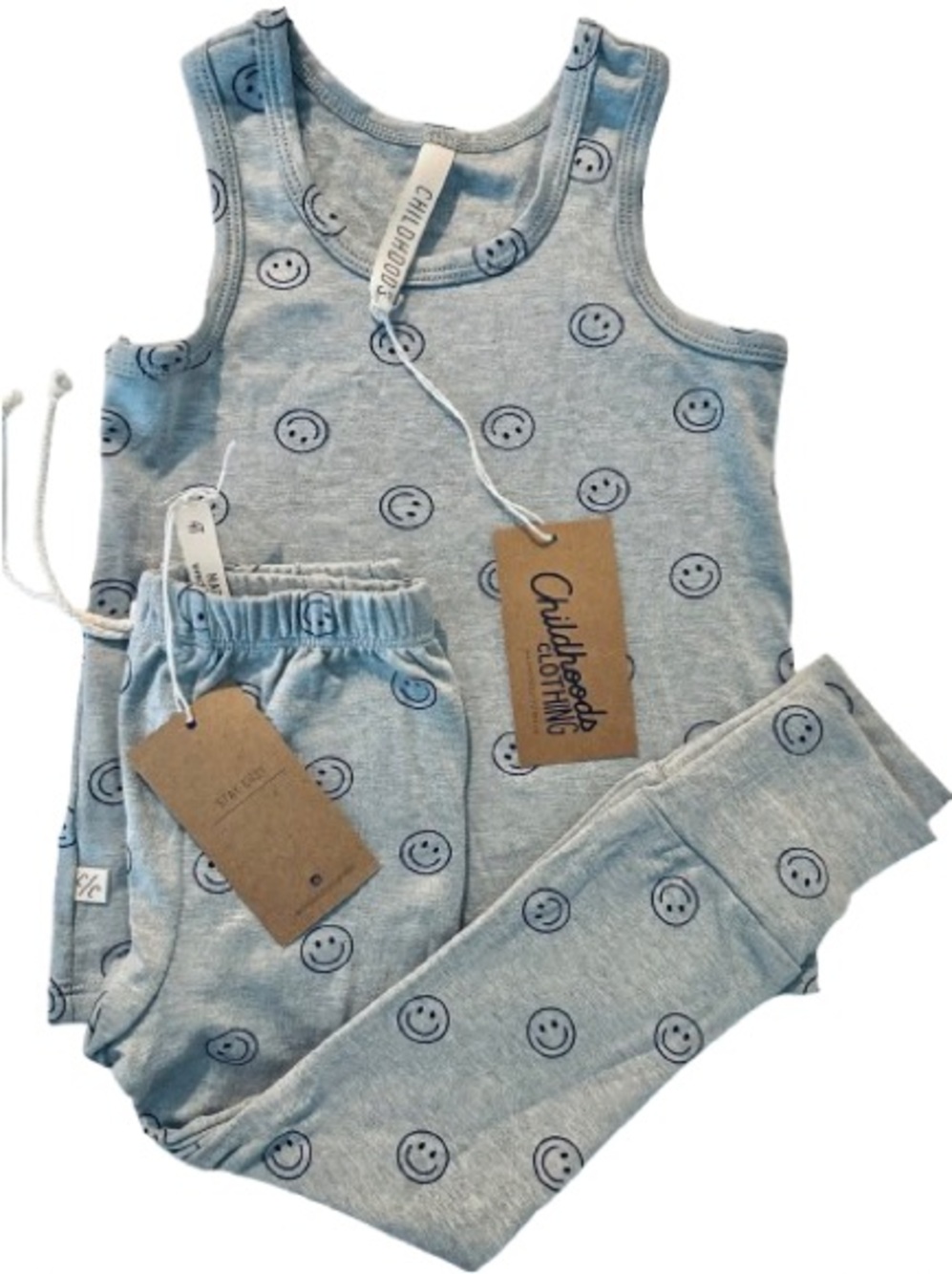 NWT Childhoods Clothing Modal Rib Knit Tank Bundle in ‘All Over Smile’ - 4T